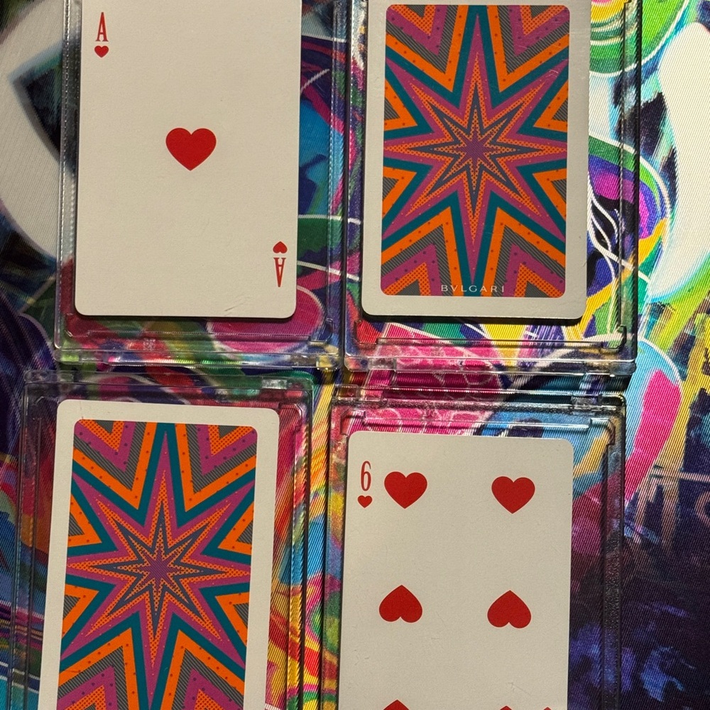 Colorful Playing Cards - Red and Multicolor